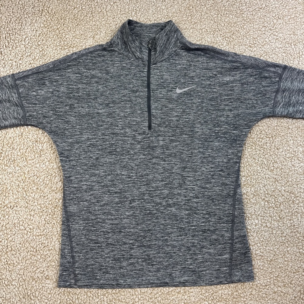 Nike 1/4 Zip Pullover Women's S Gray Dri Fit Dry Element Training Running